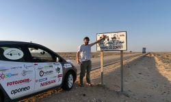 Arkady Paweł Fiedler i elektryczny Nissan LEAF zdobyli Afrykę