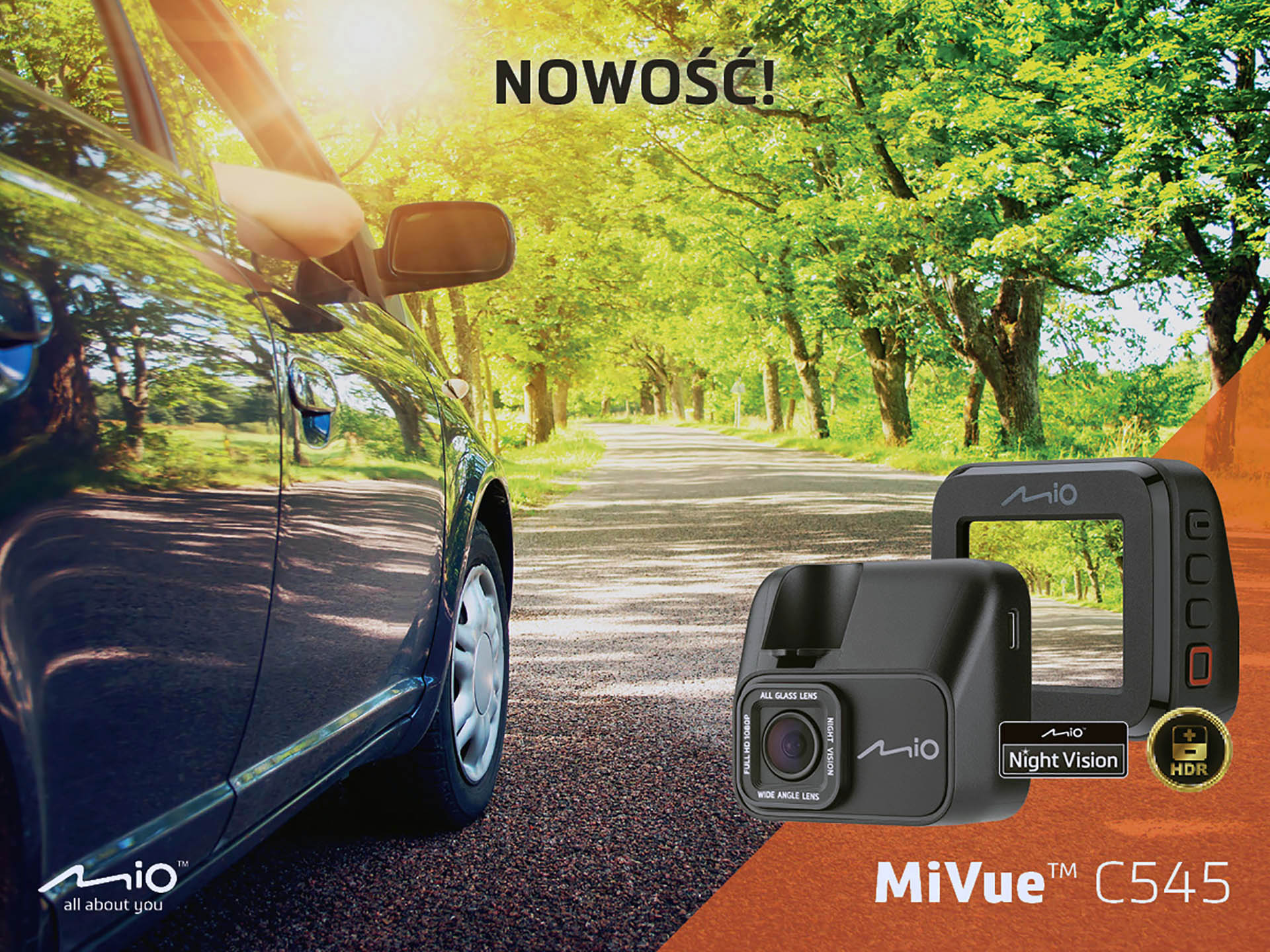 Mio MiVue C545 – pierwsza kamera z HDR w przystępnej cenie